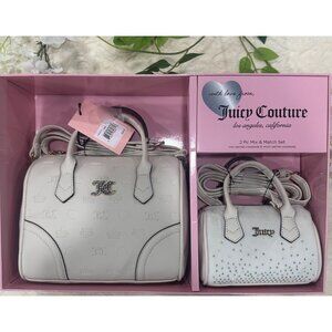 Juicy Couture Mini Satchel & Micro Satchel Crossbody Set Gift Box Purses